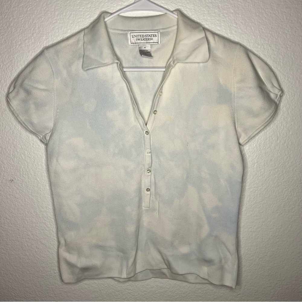 United States Sweaters - Top - White & Light Blue